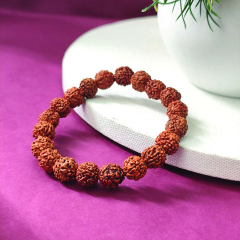 Rudraksha Beads Elastic Bracelet
