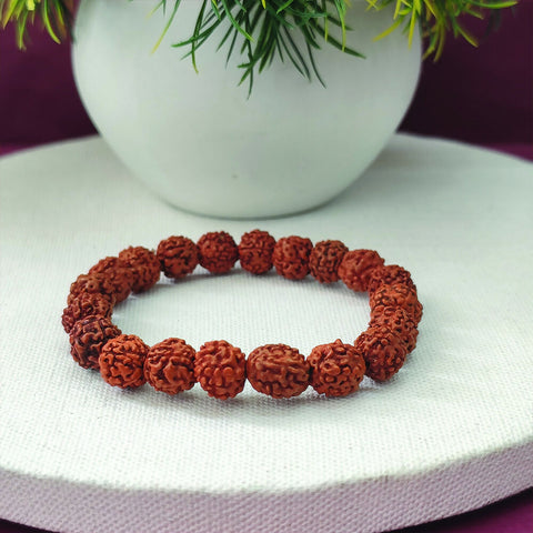 Rudraksha Beads Elastic Bracelet