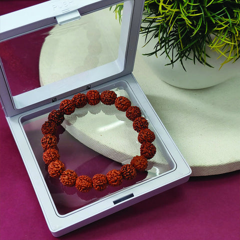 Rudraksha Beads Elastic Bracelet